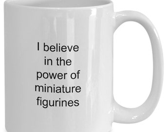 Miniature figurines mug coffee mug gift idea for figurine collectors lovers