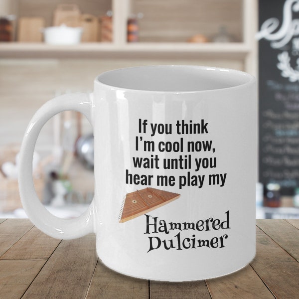 Hammered Dulcimer Coffee Mug Cool Gift for Folk Musicians Dulcimer Players Stringed Instrument Musicians