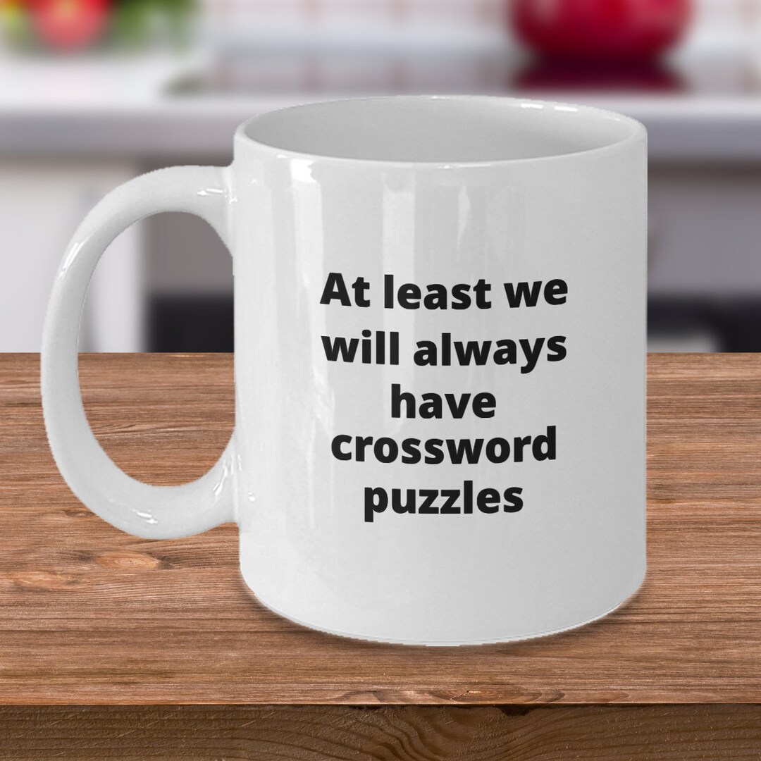 Crossword Puzzle Mug Gift Idea for Crosswords Lover Etsy