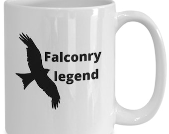 Falconry coffee mug gift for falconers professional falconer mug