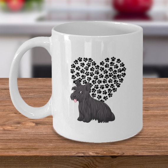 Cute Scottie Mug Gift Idea For Scottish Terrier Lovers Paw Etsy