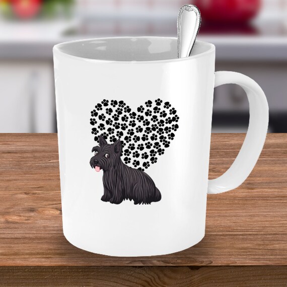 Cute Scottie Mug Gift Idea For Scottish Terrier Lovers Paw Etsy
