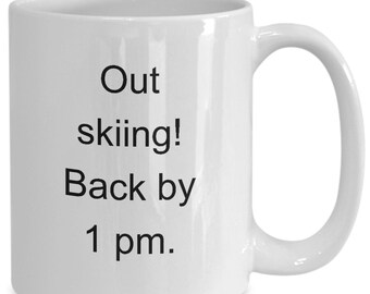 Ski mug funny gift for skier skiing coffee mug