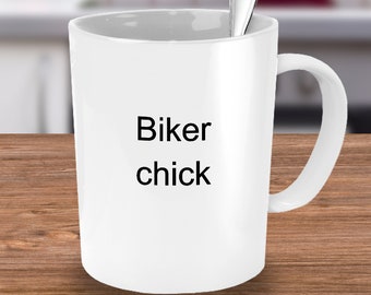 Biker chick mug coffee mug for women motorcycle bicycle riders