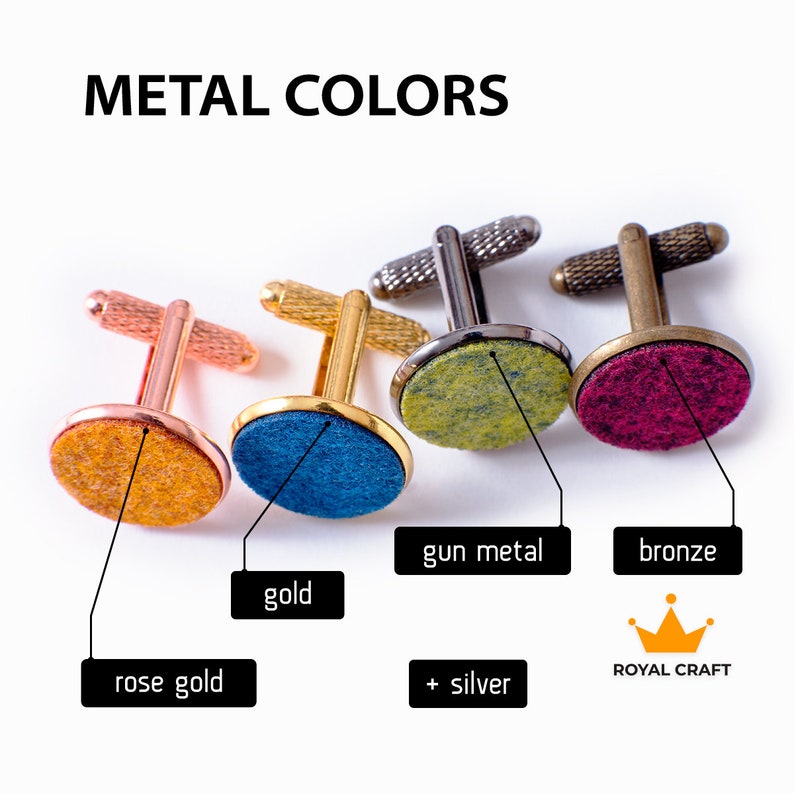 Guitar Player Felt Cufflinks