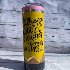 20 oz Pencil Tumbler | Glitter Pencil | Teacher Tumbler | School Tumbler |