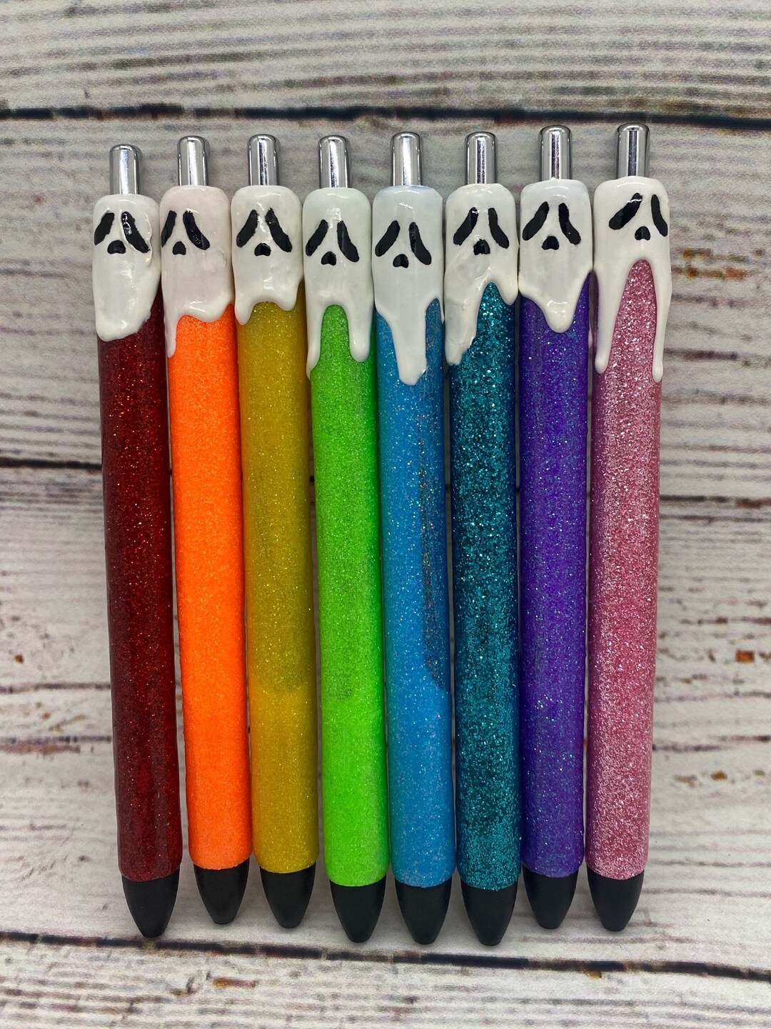 Ghost Face Pens Epoxy Pens Halloween Pen Ghost Face Etsy