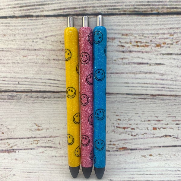 Smiley Face Pen | Glitter Pen | Smiley Face |