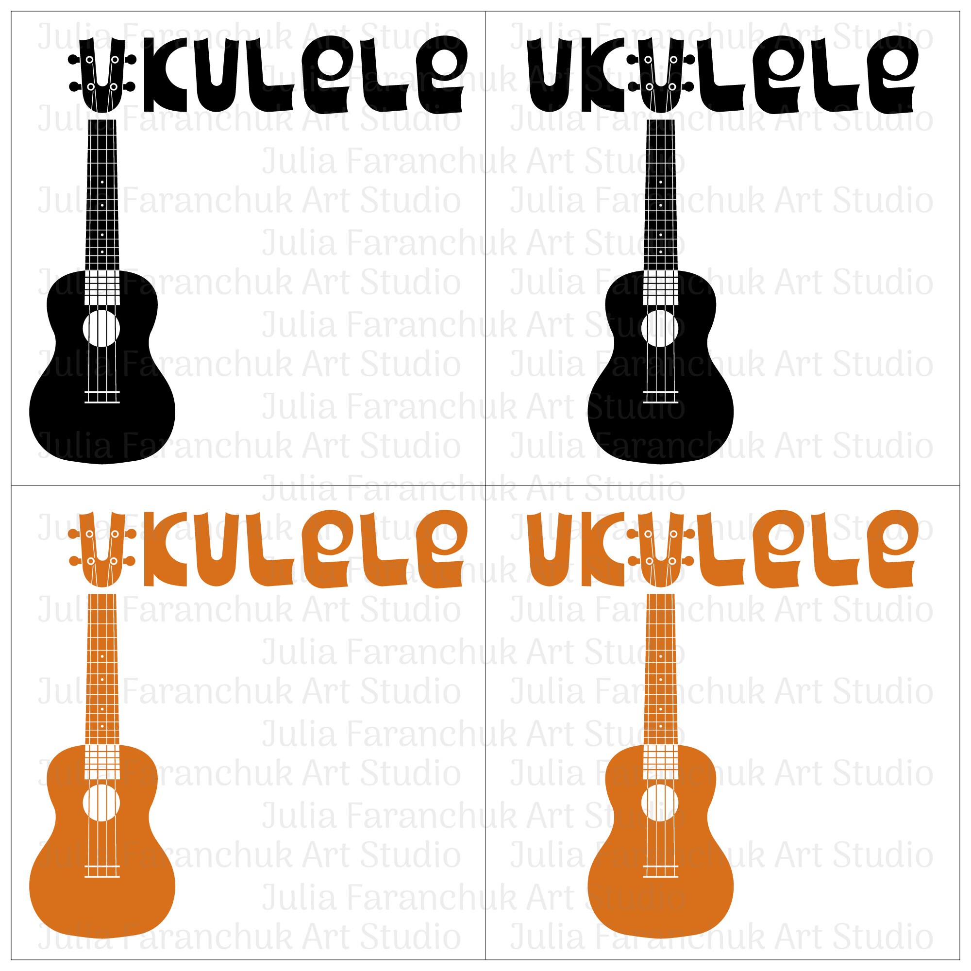 Ukulele SVG Ukulele Clipart Ukulele Stickers Ukulele Logo Etsy