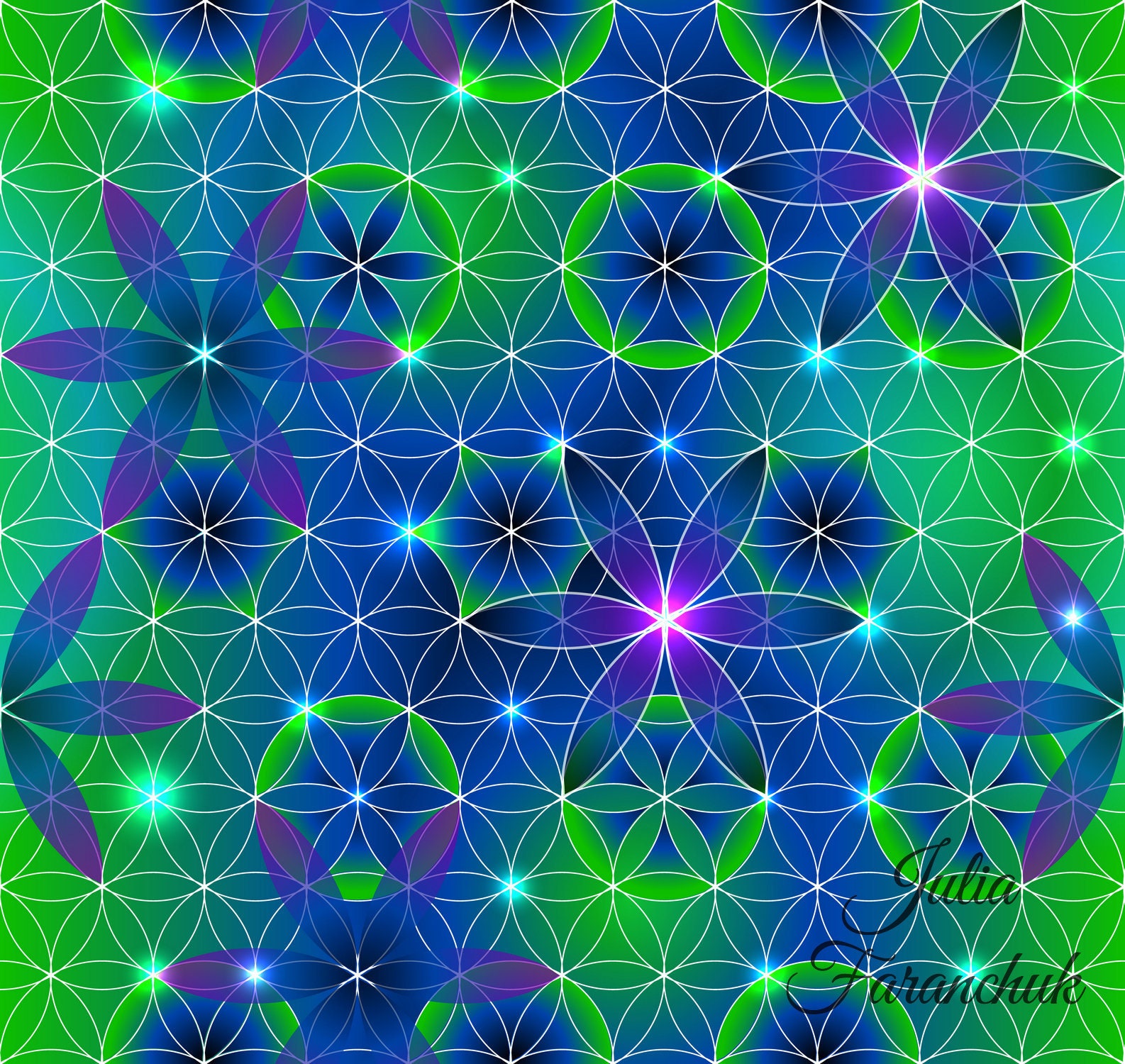 Die Blume des Lebens Clipart. Heilige Geometrie digitale | Etsy