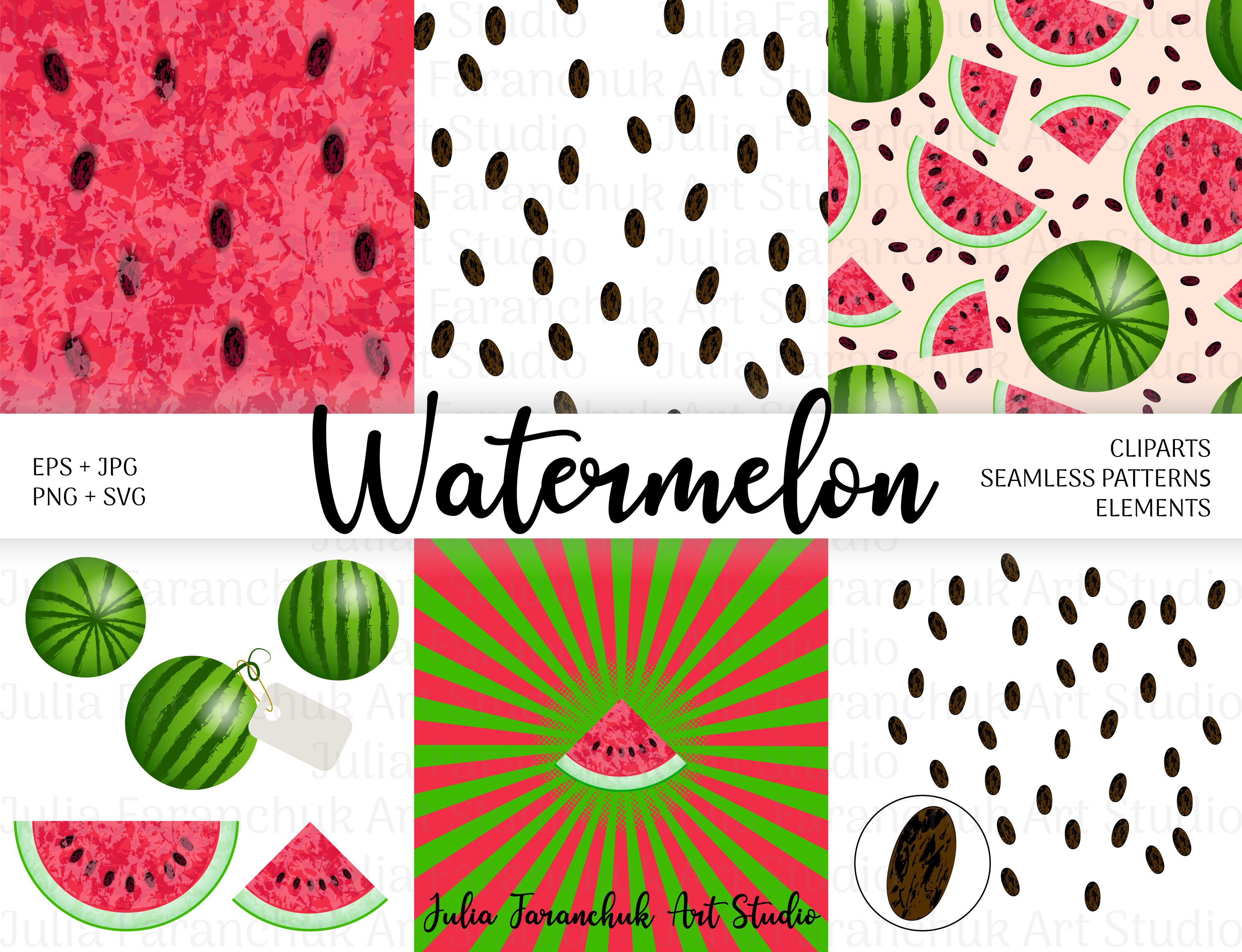 Download Watermelon Svg Watermelon Clipart And Paper Watermelon Seeds Etsy