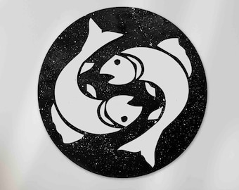 Wall painting of the sign of the zodiac, Wall painting zodiac sign fish, Zodiac Signs Decor, Gift for a lover of astrology