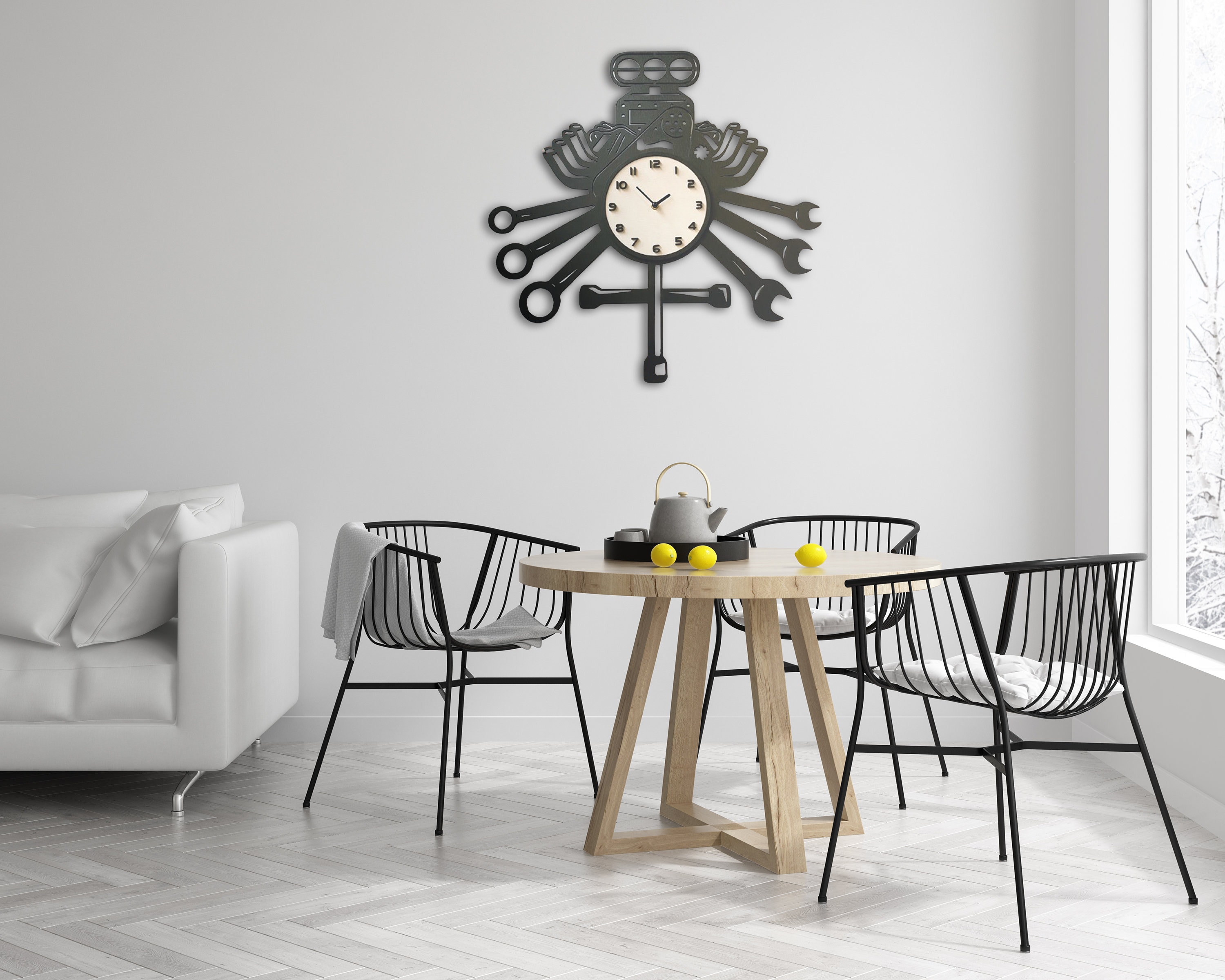 Personalized Garage Wall Clock, Custom Garage Wall Decor, Garage Gift