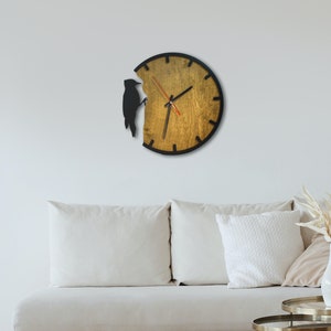 Wall clock made of natural wood will look great in any interior. You can also create your own unique wall clock with personalization.