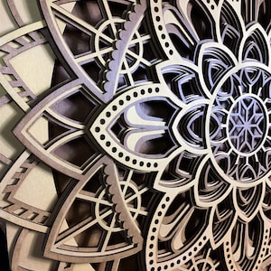 LED Mandala Wall Art: Color Changing RGB Lighting, Boho Decor