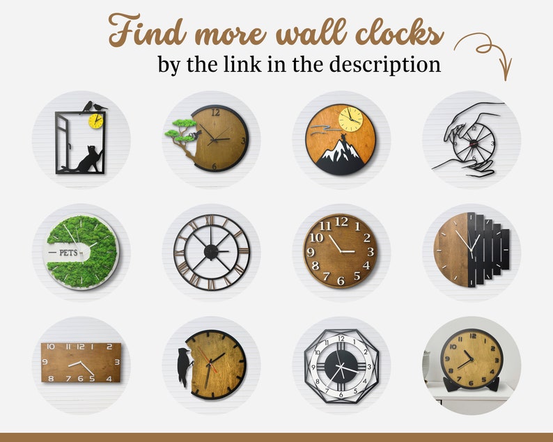 Bird Wall Clock, Unique Wall Clock, Wooden wall clock, Silent Oversize Clock, Housewarming Gift Bird Theme, Wood Clocks for Wall Unique image 8