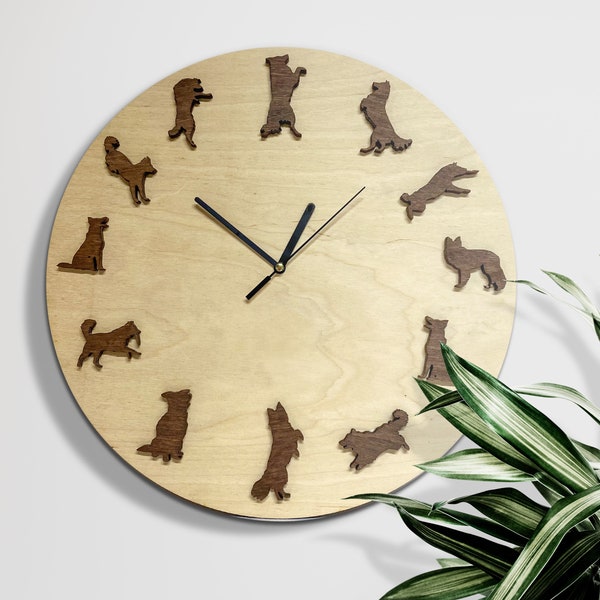 Dog Clock Etsy