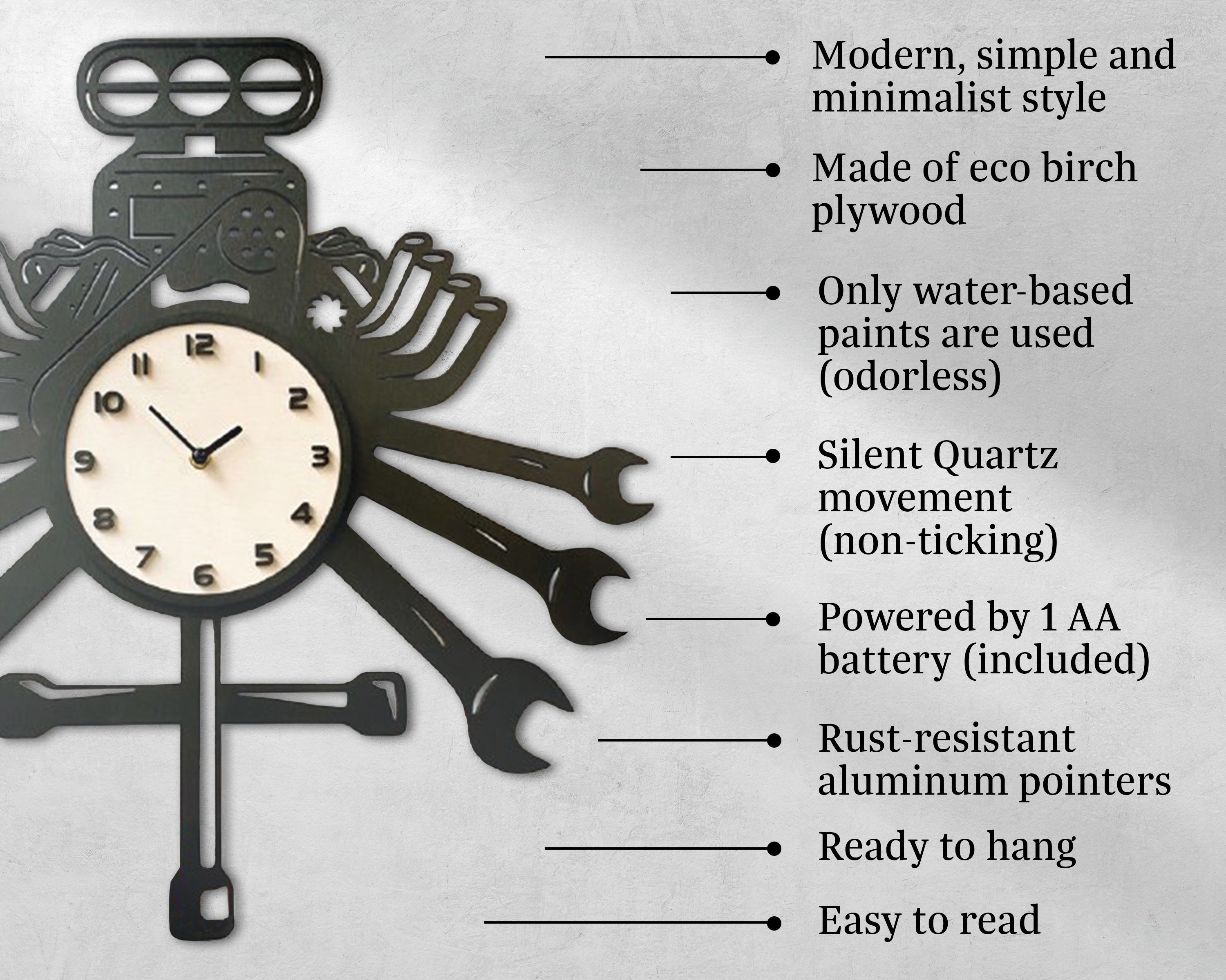 Personalized Garage Wall Clock, Custom Garage Wall Decor, Garage Gift