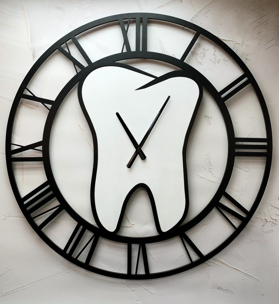 Dentist Wall Clock Wooden Wall Clock Wooden Watch Large Etsy
