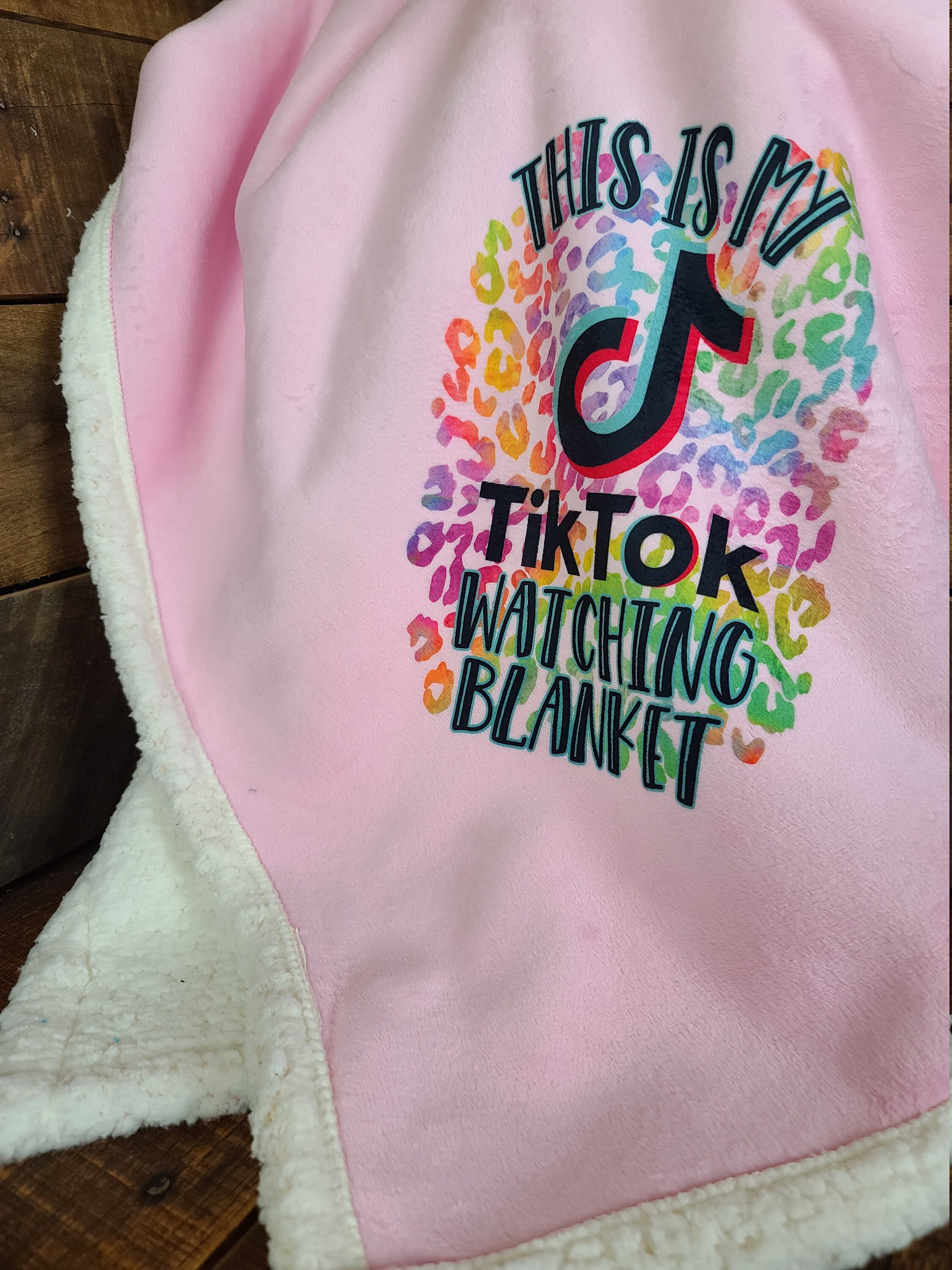 This is my TikTok watching Blanket sherpa blanket teen/kid Etsy