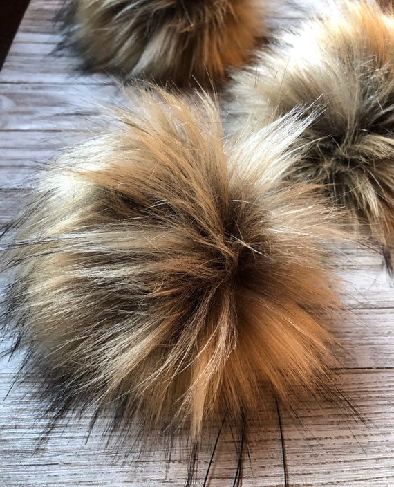 Simba Faux Fur Pom Pom Long Pile Faux Fur Hat Topper Fluffy Etsy