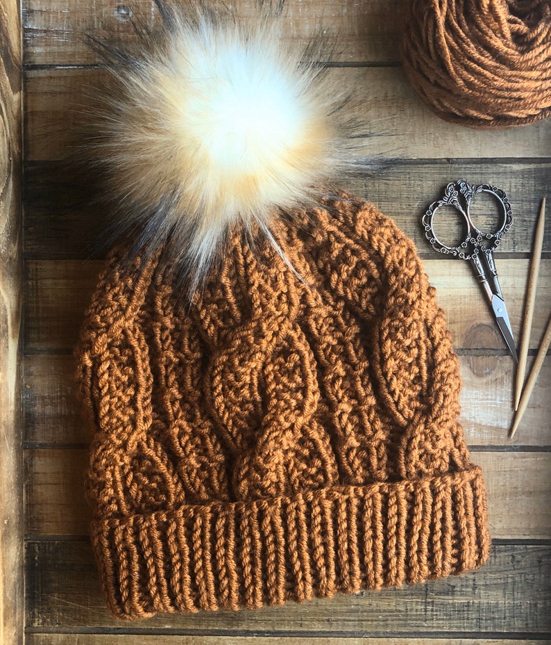 Entwined Beanie Pattern | Cable Knit Beanie Pattern | Toque Pattern ...