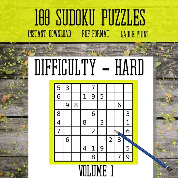 100 Free Printable Sudoku Puzzles