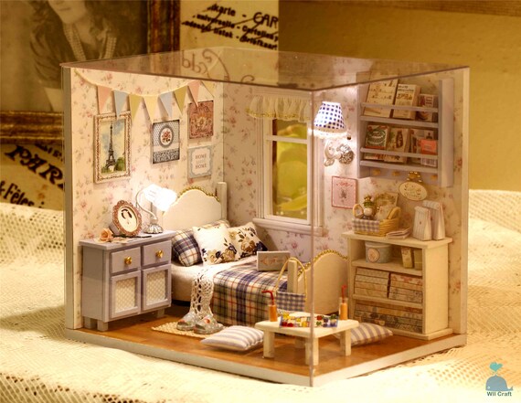 Diy My Little Boy S Bedroom Handcraft Miniature Project Wooden Dolls House