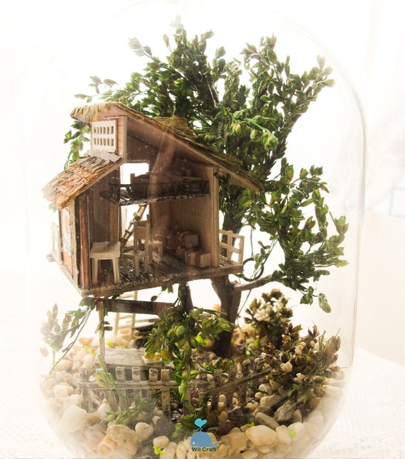 diy miniature tree house