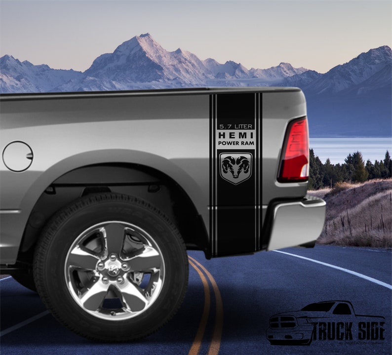Sports Racing Stripe Graphic Stickers Truck Car Body Side Door