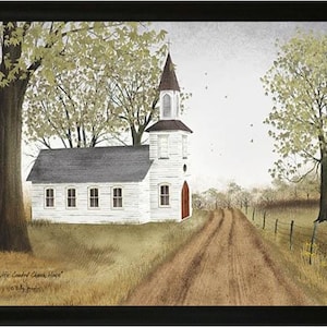 Little Country Church House - Framed Art By Billy Jacobs