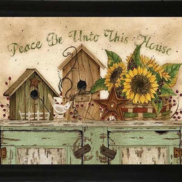 Peace Be Unto This House - Framed Art By Linda Spivey