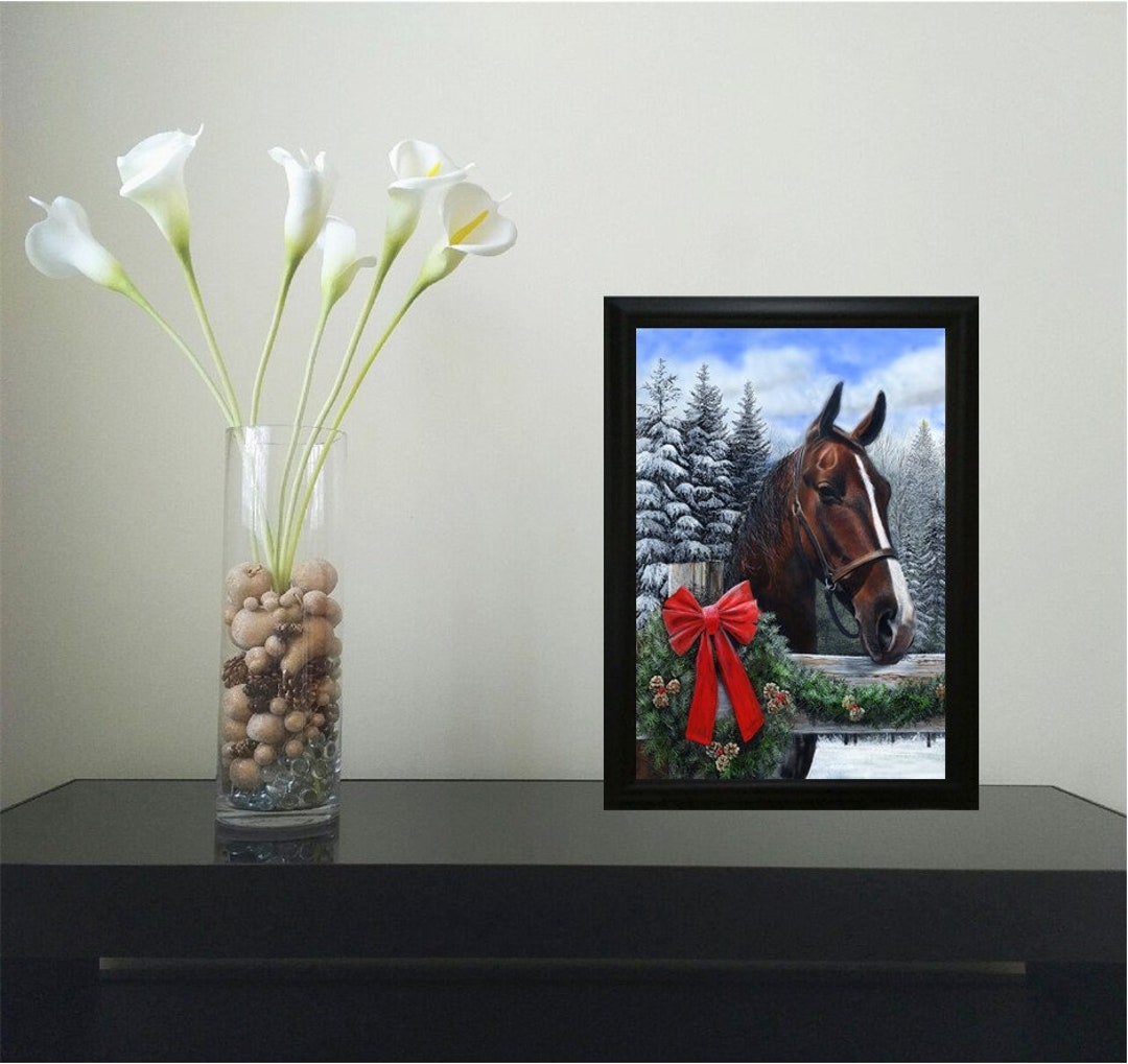 Christmas Horse Framed Art by Kevin Daniels Etsy
