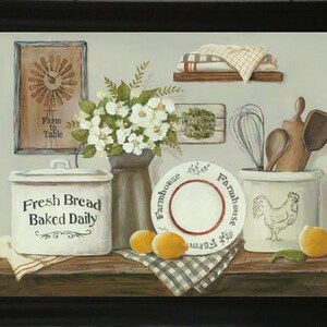 Family Recipe By Pam Britton Printed Framed Wall Art Wood Multi-Color