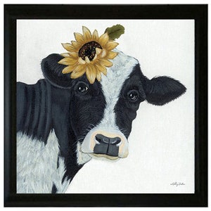 Sunflower Cow - Framed Art By Ashley Justice