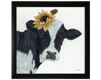 Sunflower Cow - Framed Art By Ashley Justice