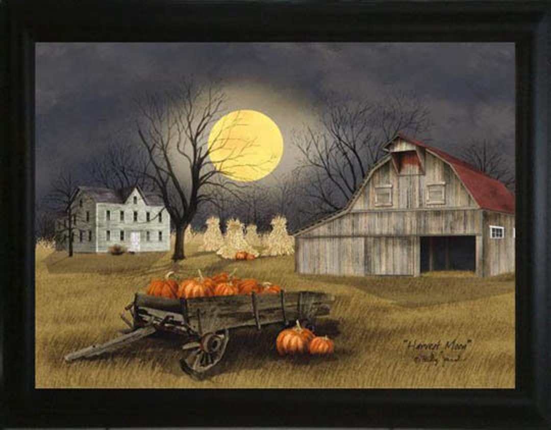 Harvest Moon - Framed Art by Billy Jacobs - Etsy