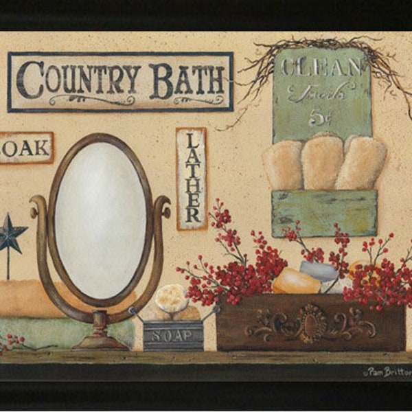 Country Bath Art Etsy