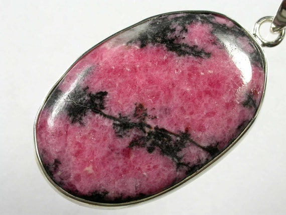 Rhodonite Pendant in Silver