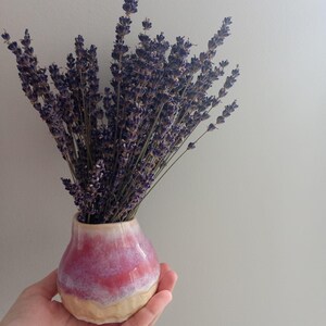 Ceramic Small Lavender Vase, Pottery Vases For Dried Flowers, Handmade Stoneware Vases, Garden Lover Gift Idea, Rustic Home Decor