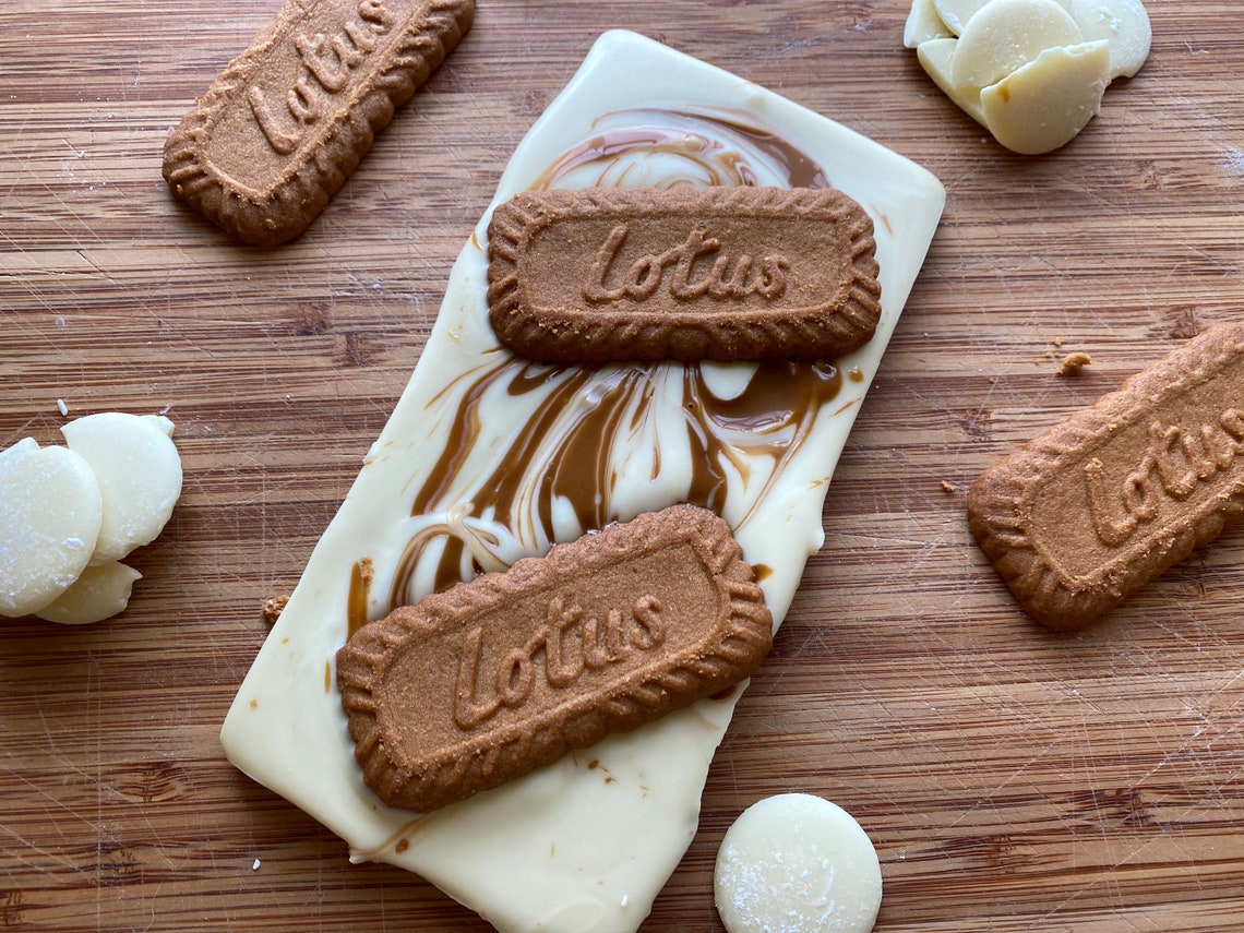 Lotus biscoff bar Belgian milk chocolate with biscoff spread Etsy