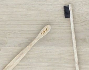Personalised wooden Toothbrush - Organic toothbrush - gifts for kids - gifts for him - gifts for her