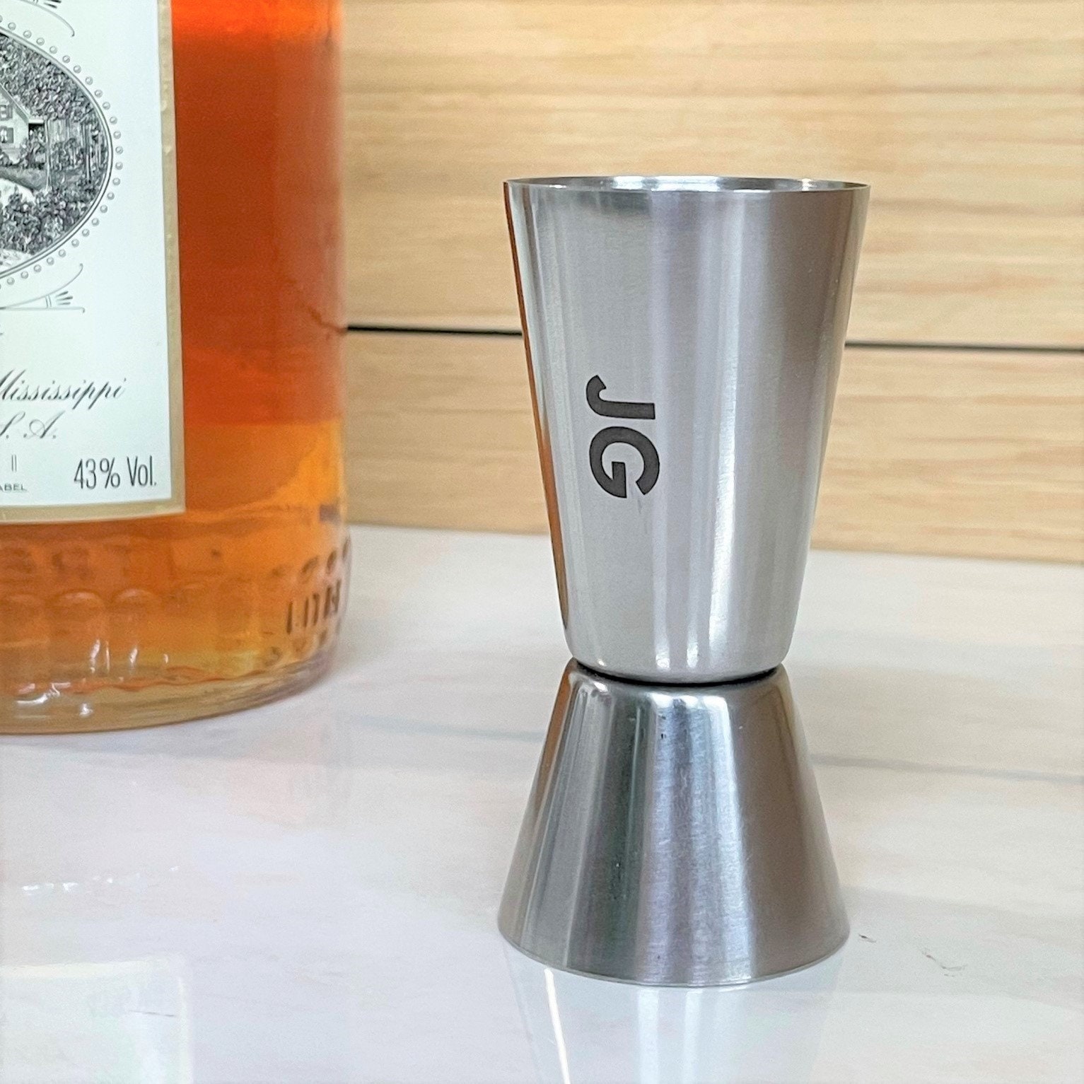 75ml Stainless Steel Measure Cup Jigger Shot Drink Spirit Mixed Cocktail  Beaker 
