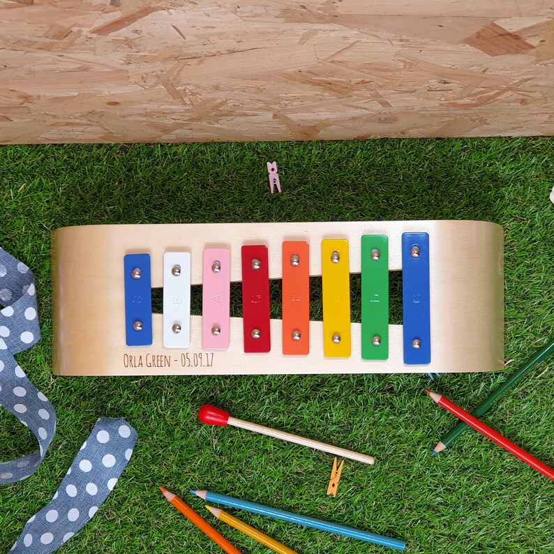 Personalised Wooden Xylophone for Kids Plywood Xylophone Etsy