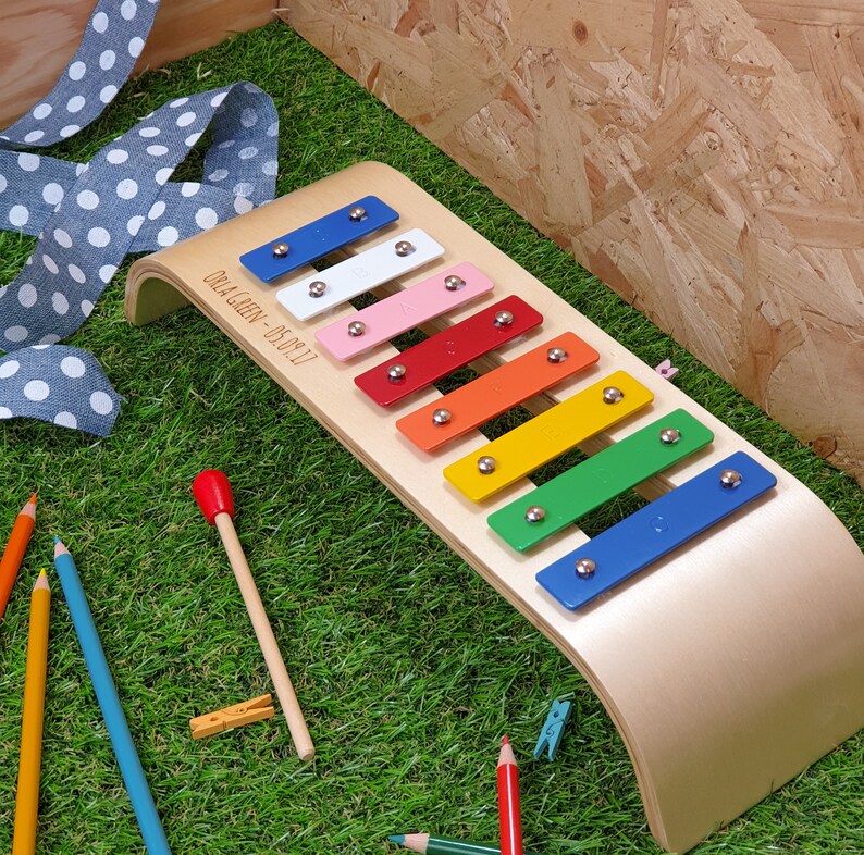 Personalisiertes Holz Xylophone für Kinder Sperrholz Etsy