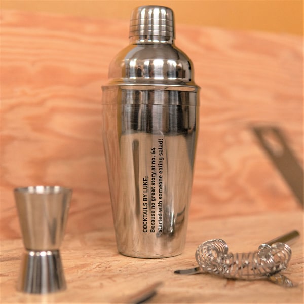 Personalised Stainless Steel Cocktail Shaker