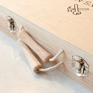 Caja de herramientas de madera para niños personalizada / Kit de herramientas de niños / Regalos para niños de bricolaje / regalos para él / Regalos para ella / Herramientas para niños / Juguetes de madera imagen 4