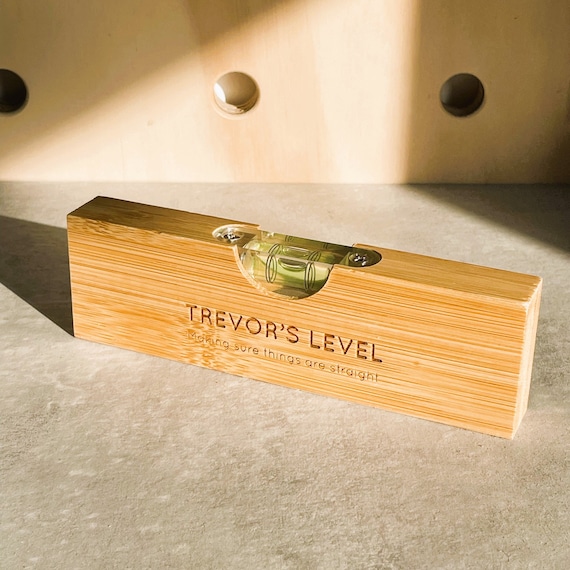 Personalised Wooden Spirit Level | Gifts for him | Personalized wooden tool for dad | bamboo spirit level and bottle opener | Special gift