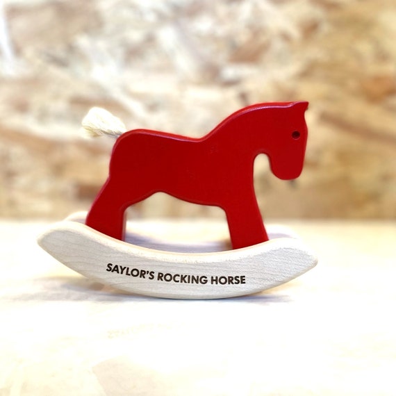 Personalised wooden rocking horse cheap