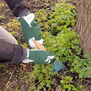 Gants de jardinage en cuir personnalisés cadeaux jardin cadeaux pour jardiniers cadeaux mains vertes image 4